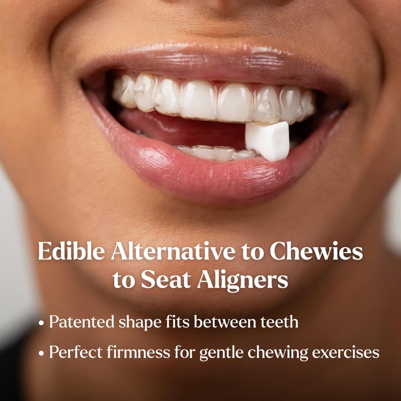 Movemints Clear Aligner Mints - Patented, Edible Alternative to Chewies - Freshen Breath and Improve Dry Mouth with Xylitol - Spearmint (7 Pack) - Image 4